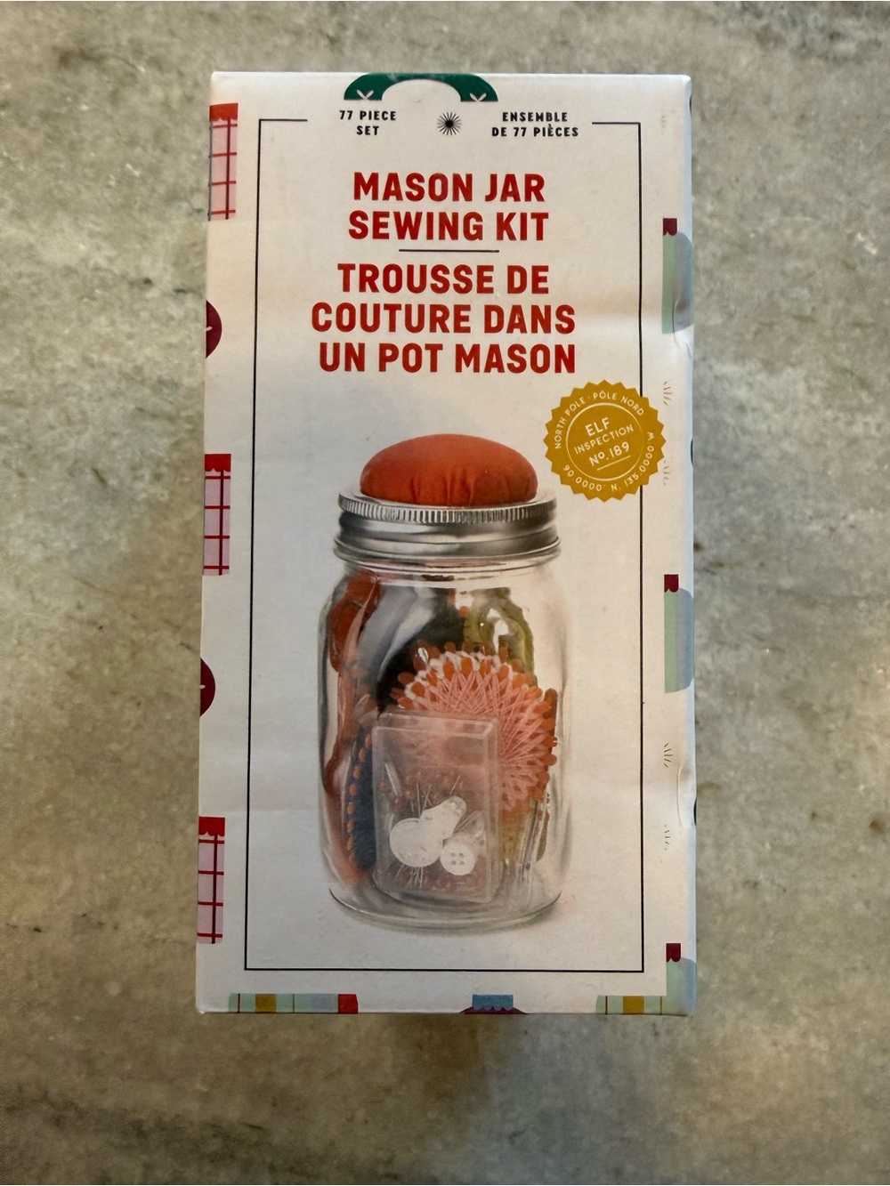 Mason Jar Sewing Kit Stocking Stuffer gifts